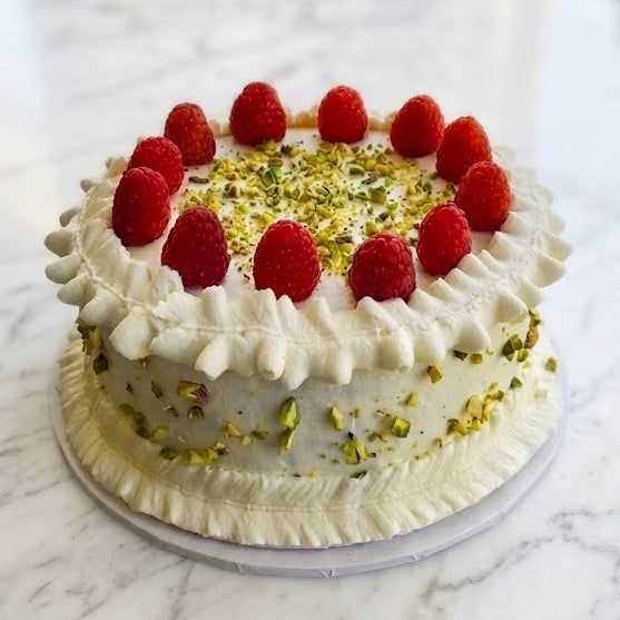Pistachio-Raspberry Cake